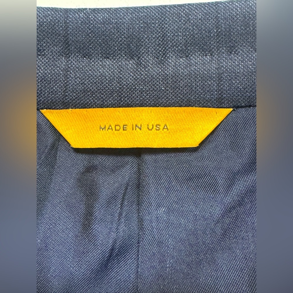 Hickey Freeman Men’s 48R 100% Wool Loro Piana blazer Navy Blue Check Made In USA - Picture 6 of 11